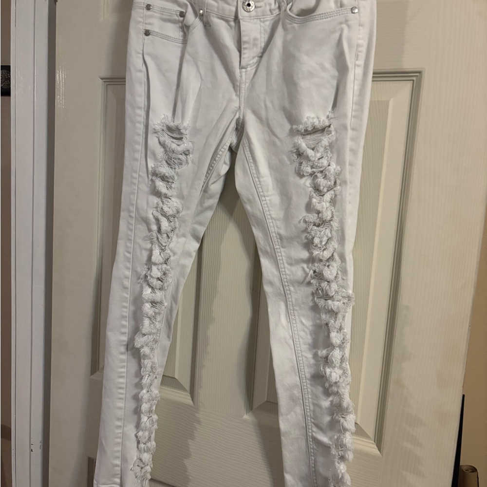 Vanilla star White Distressed Women Jeans size 13 junior